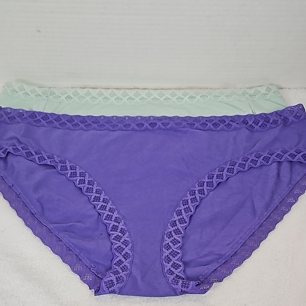 Natori | NWOT Women's Mint Purple Lace French Cut Panties Set of 2 Sz XXL